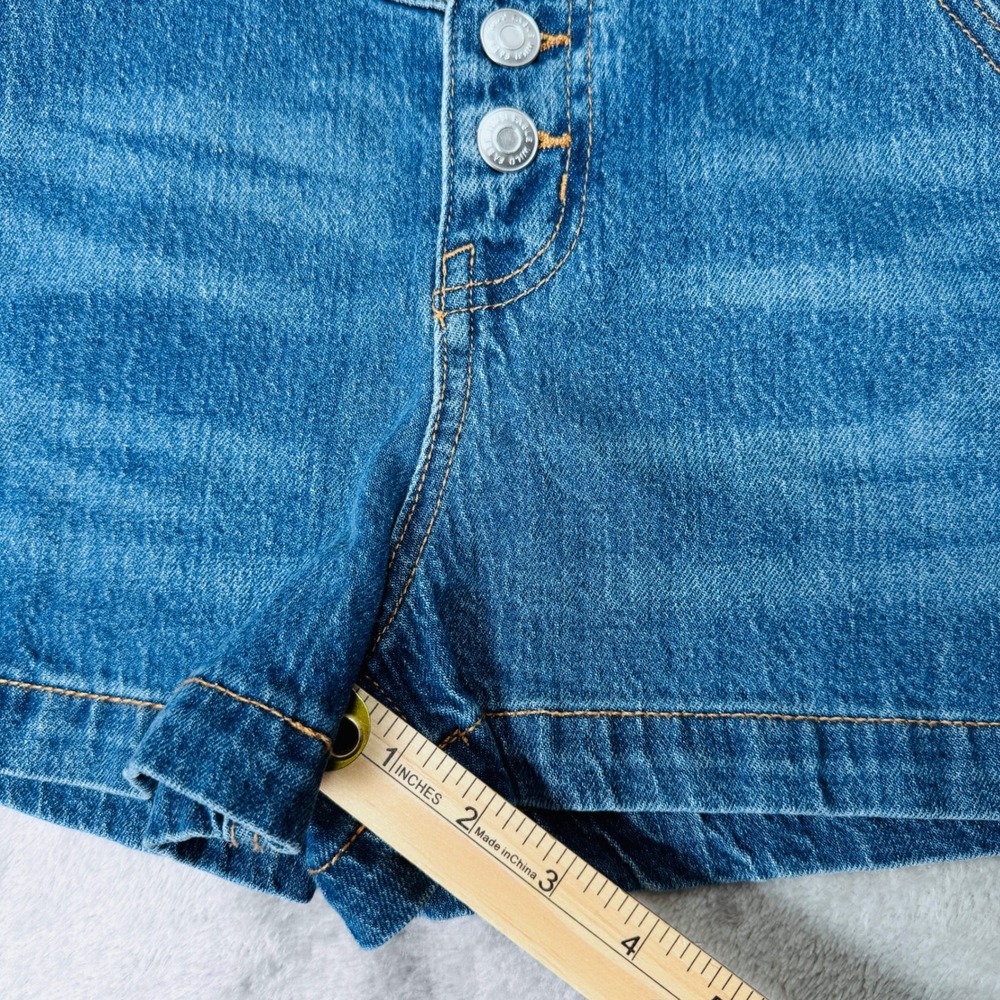 Paperbag Waist Size 8 Wild Fable Womens High Rise Button Fly Denim Shorts Blue - Picture 5 of 12